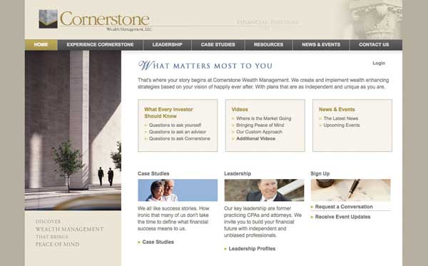 Website design for San Diego wealth management company