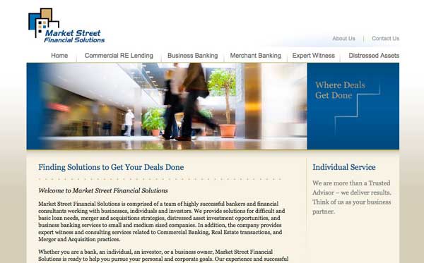 Website design for commercial real estate finance company