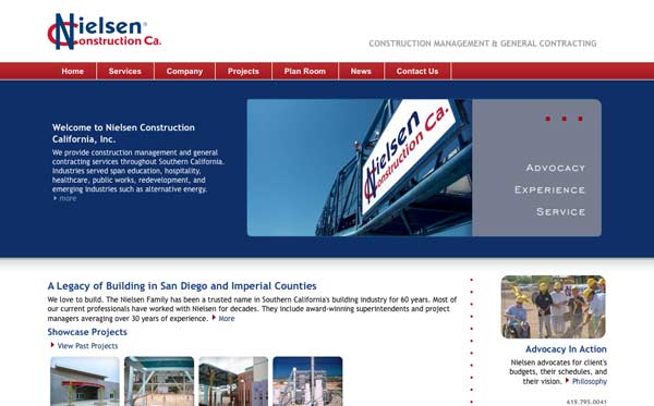 Website design and development for San Diego general contractor