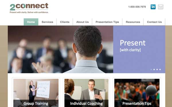 Website design and development for presentation training company