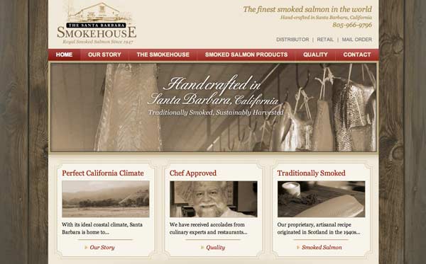 Mobile website design and development for specialty food company