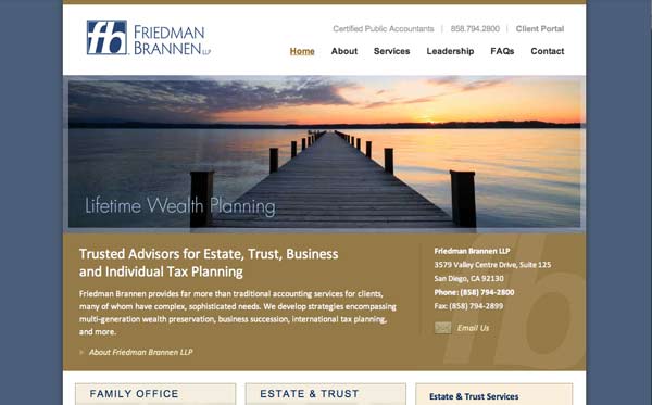 Website design and development for accounting firm