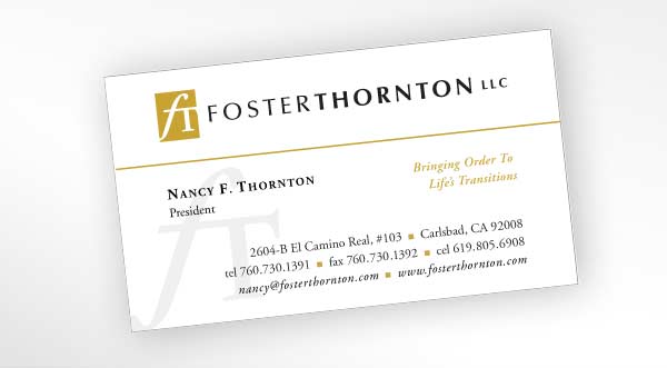 Business card design for San Diego fiduciary