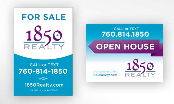 Sign designs for San Diego realtor