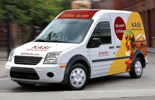 Vehicle van wrap for fast casual restaurant